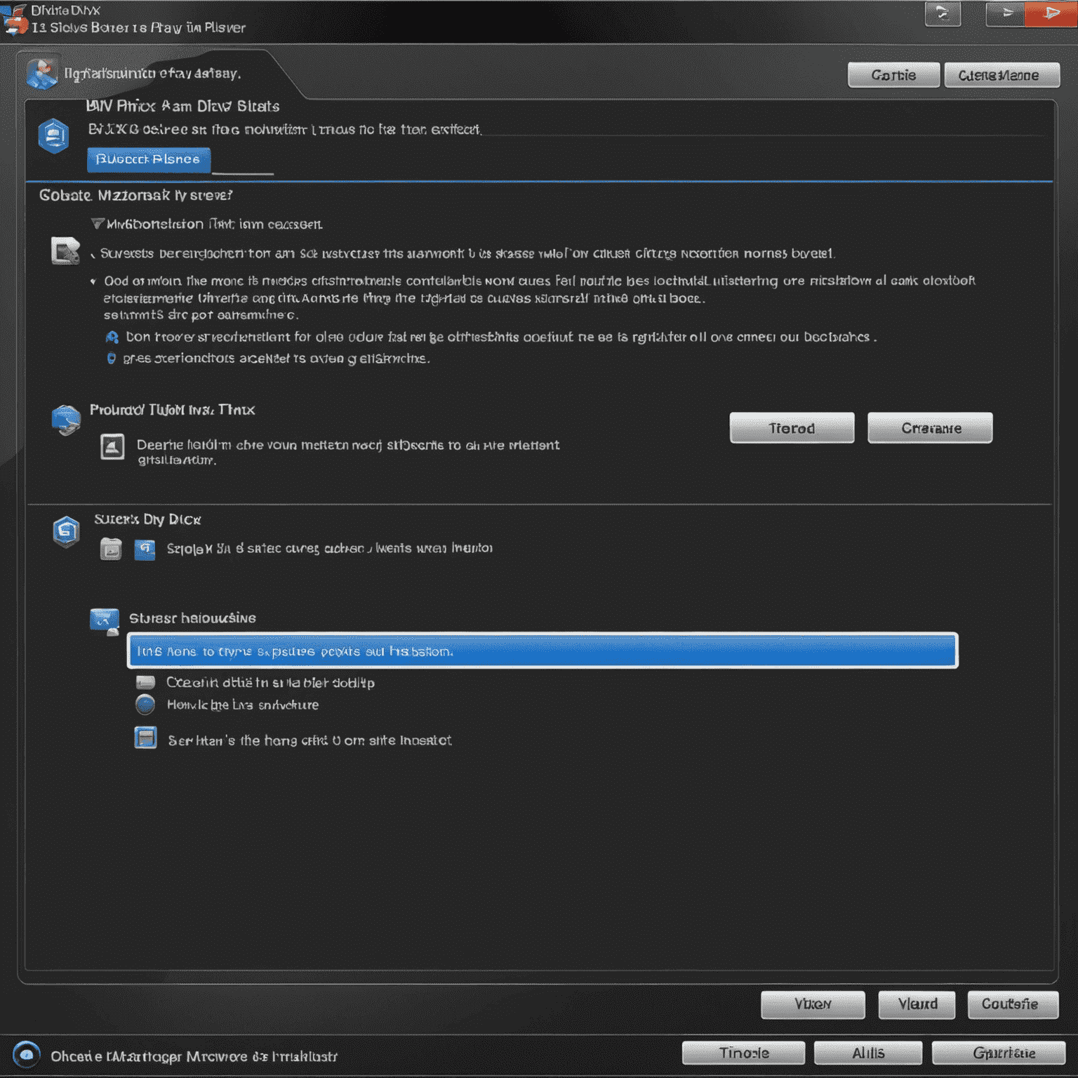 DivX player installation wizard showing the initial setup screen with options to customize installation